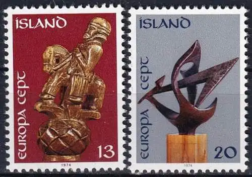 ISLAND 1974 Mi-Nr. 489/90 ** MNH - CEPT