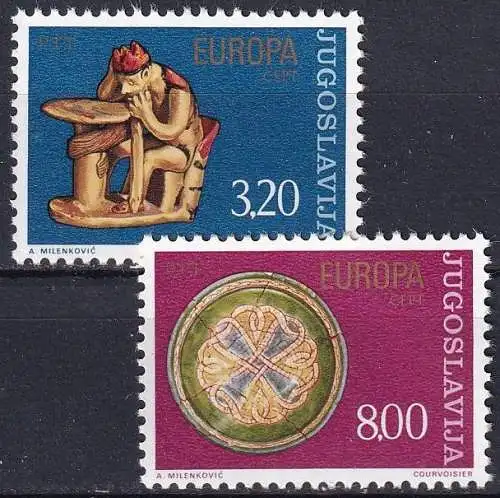JUGOSLAWIEN 1976 Mi-Nr. 1635/36 ** MNH - CEPT