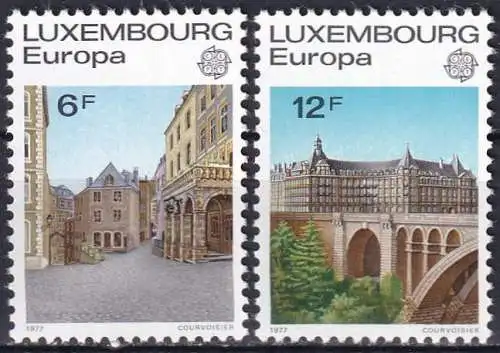 LUXEMBURG 1977 Mi-Nr. 945/46 ** MNH - CEPT