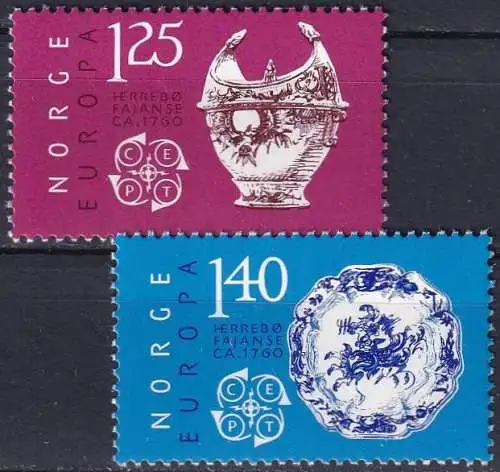 NORWEGEN 1976 Mi-Nr. 724/25 ** MNH – CEPT