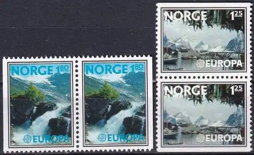 NORWEGEN 1977 Mi-Nr. 742/43 ** MNH - CEPT