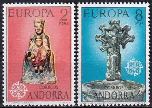 SPAN. ANDORRA 1974 Mi-Nr. 88/89 ** MNH -  CEPT
