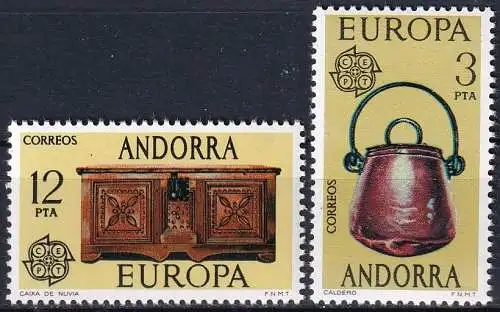 SPAN. ANDORRA 1976 Mi-Nr. 101/02 ** MNH - CEPT