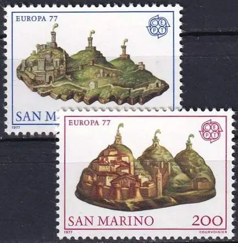 SAN MARINO 1977 Mi-Nr. 1131/32 ** MNH - CEPT