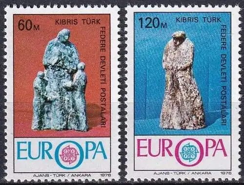 TÜRK. ZYPERN 1976 Mi-Nr. 27/28 ** MNH - CEPT