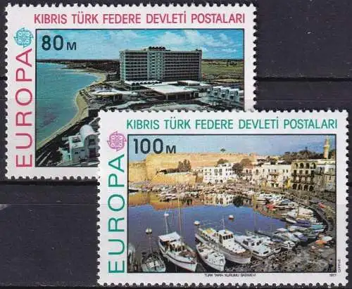 TÜRK. ZYPERN 1977 Mi-Nr. 41/42 ** MNH - CEPT