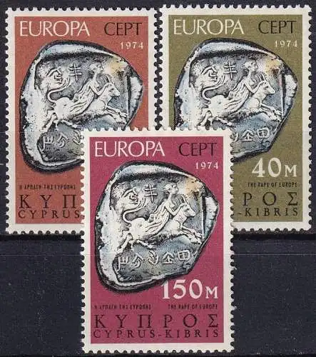 ZYPERN 1974 Mi-Nr. 409/11 ** MNH -  CEPT
