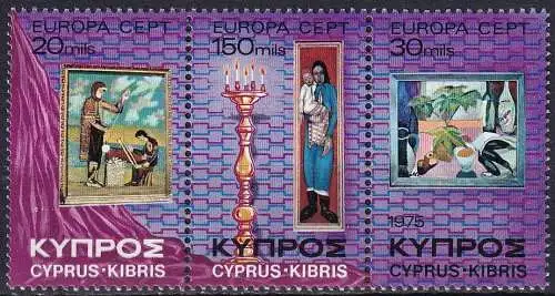 ZYPERN 1975 Mi-Nr. 426/28 ** MNH - CEPT