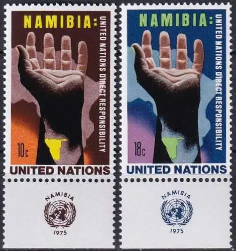UNO NEW YORK 1975 Mi-Nr. 285/86 TAB ** MNH