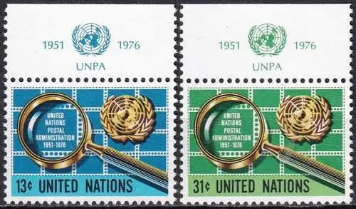 UNO NEW YORK 1976 Mi-Nr. 299/00 TAB ** MNH