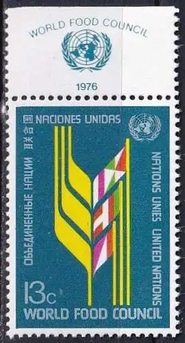 UNO NEW YORK 1976 Mi-Nr. 301 TAB ** MNH