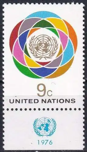 UNO NEW YORK 1976 Mi-Nr. 302 TAB ** MNH