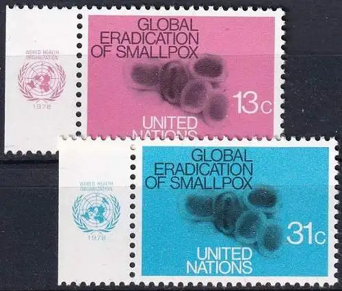 UNO NEW YORK 1978 Mi-Nr. 318/19 TAB ** MNH