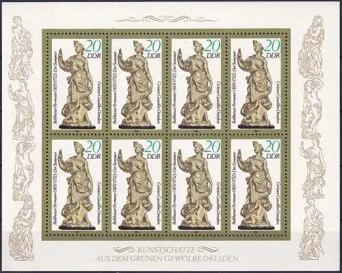 DDR 1984 Mi-Nr. 2906 II Kleinbogen ** MNH