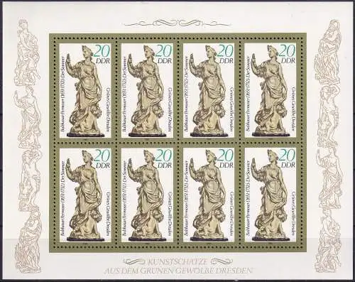 DDR 1984 Mi-Nr. 2906 II Kleinbogen ** MNH