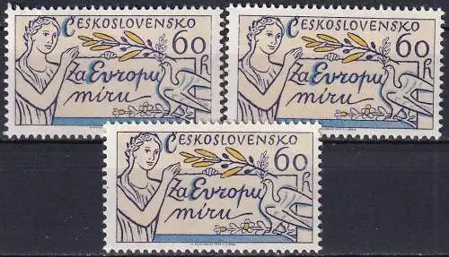TSCHECHOSLOWAKEI 1977 Mi-Nr. 2407/09 ** MNH