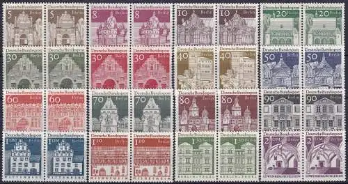 BERLIN 1966 Mi-Nr. 270/85 waagerechte Paare ** MNH