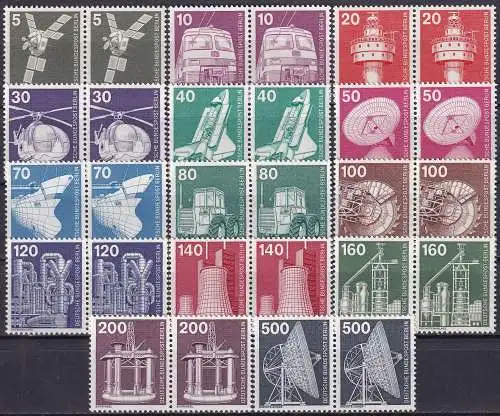     BERLIN 1975 Mi-Nr. 494/07 waagerechte Paare ** MNH