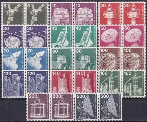 BERLIN 1975 Mi-Nr. 494/07 waagerechte Paare ** MNH