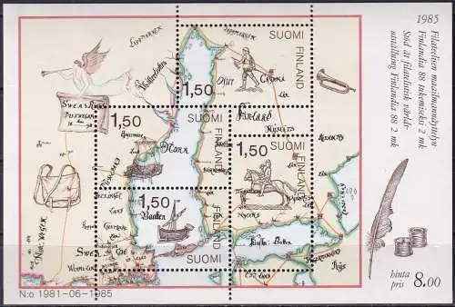 FINNLAND 1985 Mi-Nr. Block 1 ** MNH