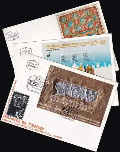 ISRAEL 1985 Mi-Nr. Block 28/30 FDC