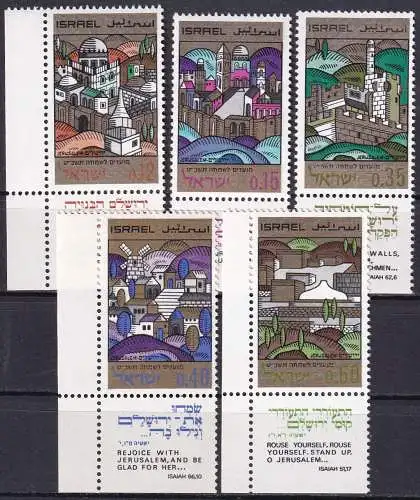 ISRAEL 1968 MI-Nr. 425/29 ** MNH