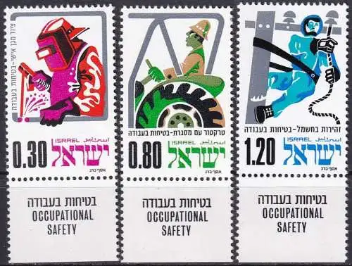ISRAEL 1975 MI-Nr. 626/28 ** MNH
