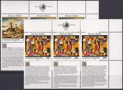 UNO NEW YORK 1993 Mi-Nr. 651/52 ** MNH