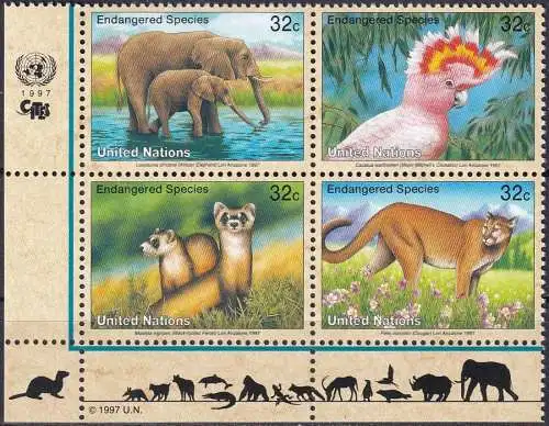 UNO NEW YORK 1997 Mi-Nr. 732/35 ** MNH