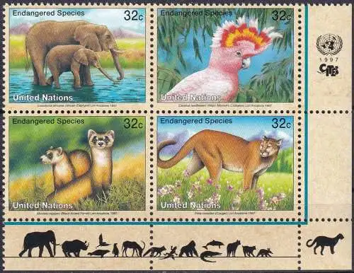 UNO NEW YORK 1997 Mi-Nr. 732/35 ** MNH
