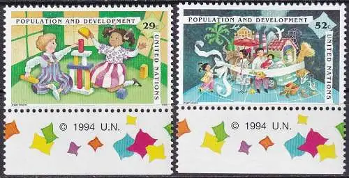 UNO NEW YORK 1994 Mi-Nr. 675/76 ** MNH