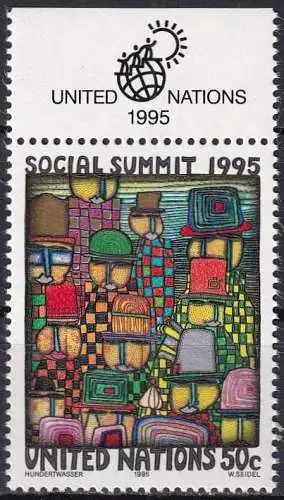 UNO NEW YORK 1995 Mi-Nr. 680 TAB ** MNH