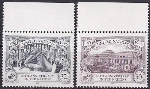 UNO NEW YORK 1995 Mi-Nr. 687/88 ** MNH