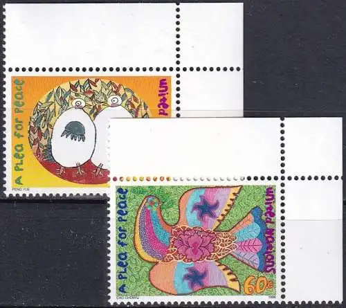 UNO NEW YORK 1996 Mi-Nr. 718/19 Eckrand ** MNH