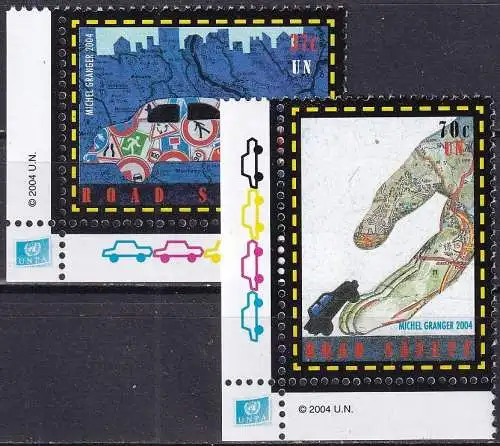 UNO NEW YORK 2004 Mi-Nr. 956/57 Eckrand ** MNH