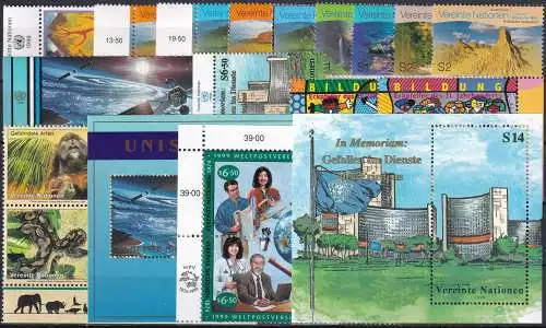 UNO WIEN 1999 Mi-Nr. 278-301 kompletter Jahrgang/complete year set ** MNH