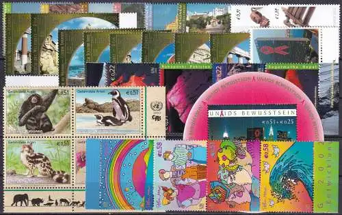 UNO WIEN 2002 Mi-Nr. 351-380 kompletter Jahrgang/complete year set ** MNH
