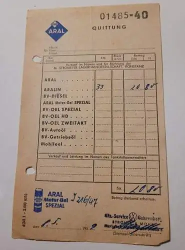 Aral Tankstelle- Markdorf Baden - 8.05.1959