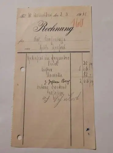 Rechnung 1931