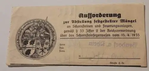 Aufforderung zur Abstellung festgestellter Mängel - 1946