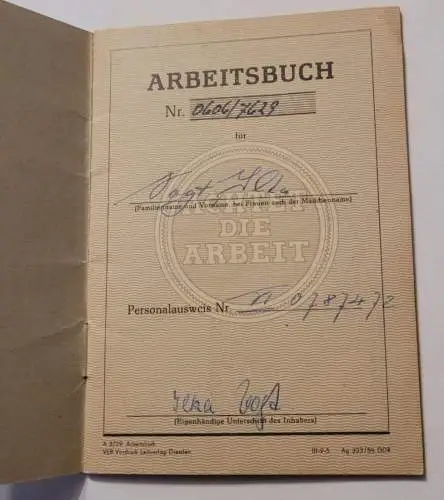 Arbeitsbuch -