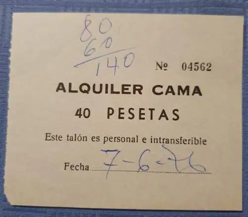 Alquiler Cama - 1976