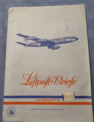 Luftpost Briefe Translanta Umschlag