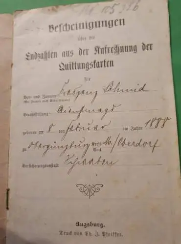 Bescheinigungen 1888