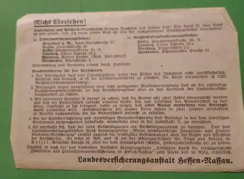 Bescheinigung - Polizei Revier Frankfurt 1937