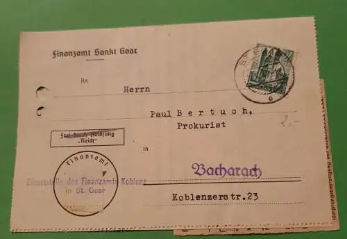 Finanzamt Koblenz - Dienststelle St. Goar - 1948