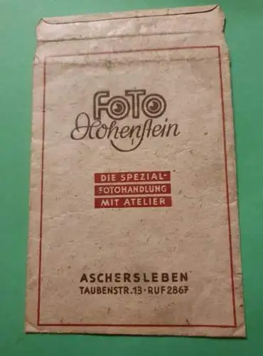 Fototüte - Photo Hohenstein - Aschersleben