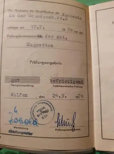 DDR - Qualifikationsnachweis