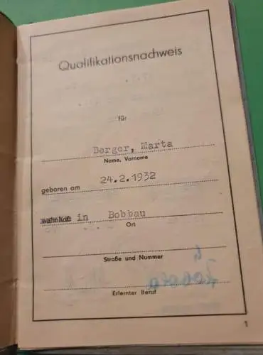 DDR - Qualifikationsnachweis