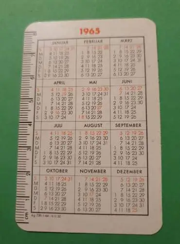 Taschenkalender - VEB Altstoffhandel Zeitz - 1965
